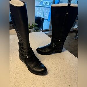Knee high Black Leather Boots